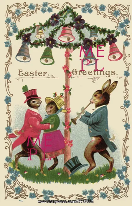  : Bunny Rabbits dancing around Maypole