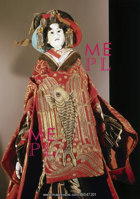  : Bunraku lady with a carp robe