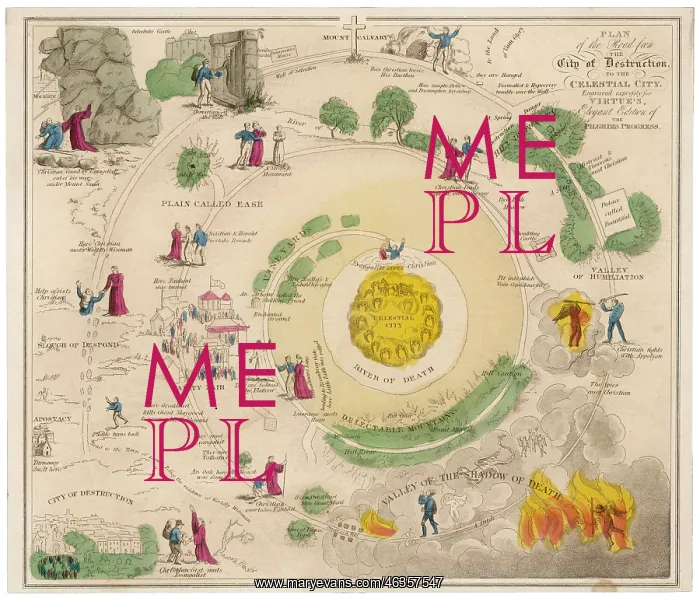 : BUNYAN / PILGRIM'S MAP : BUNYAN / PILGRIM'S MAP