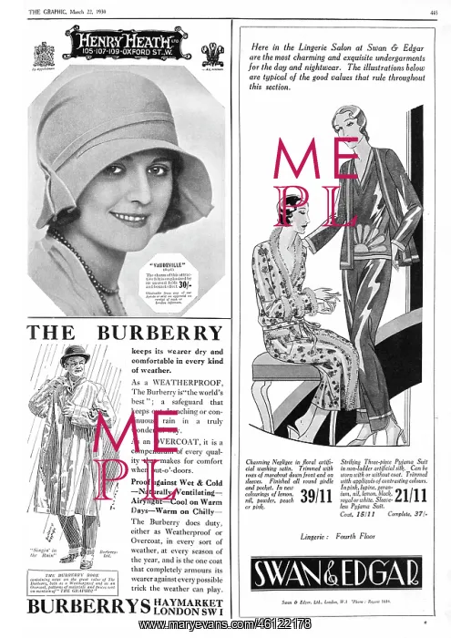 : Burberry overcoat advertisement, 1930 : Burberry overcoat advertisement, 1930