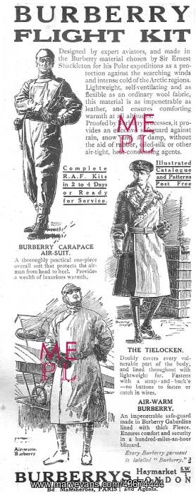 : Burberrys Flying Clothing & RAF Kit : Burberrys Flying Clothing & RAF Kit