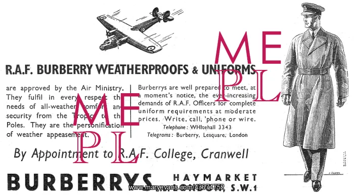 : Burberrys RAF Weatherproofs & Uniforms : Burberrys RAF Weatherproofs & Uniforms