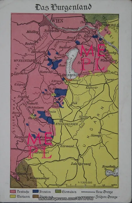 : ' Burgenland' [Map with the new and : ' Burgenland' [Map with the new and