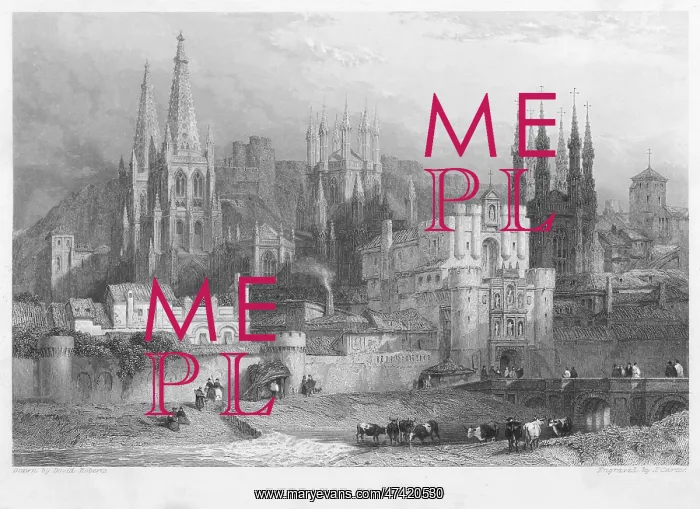  : BURGOS. General view of Burgos, dominated by its magnificent cathedral