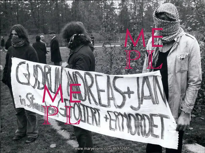 : Burial of Baader-Meinhof prisoners, Stuttgart, Germany : Burial of Baader-Meinhof prisoners, Stuttgart, Germany