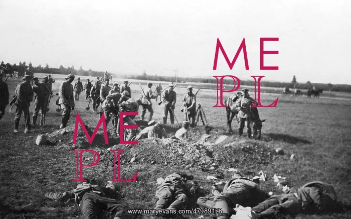 : Burial of dead Soldiers, 1914 : Burial of dead Soldiers, 1914