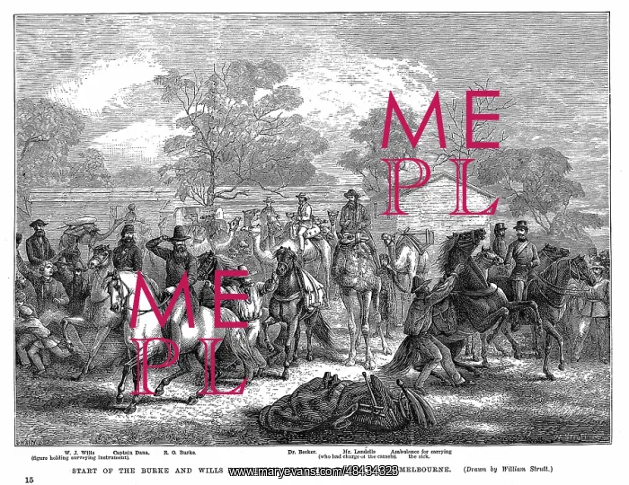 : Burke and Wills Expedition setting out from Royal : Burke and Wills Expedition setting out from Royal