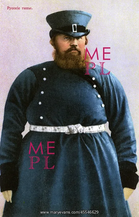 : A burly Russian coachman, Moscow : A burly Russian coachman, Moscow