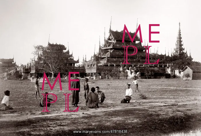  : Burma Myanmar Rangoon Yangon Burmese monastery