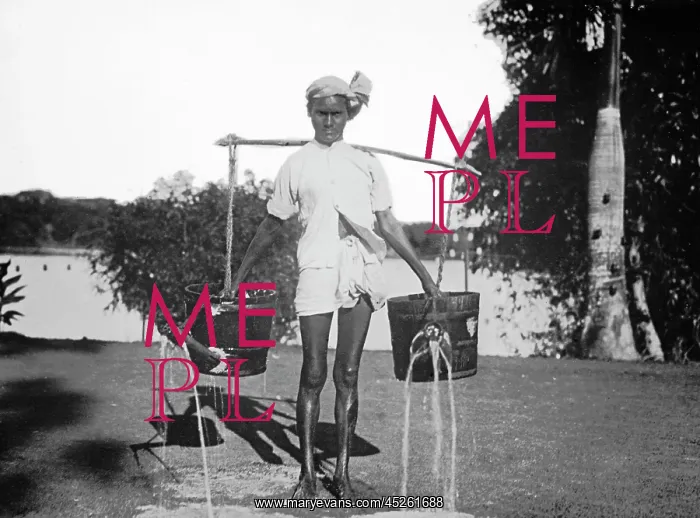 : Burma - Water Carrier around 1911 : Burma - Water Carrier around 1911