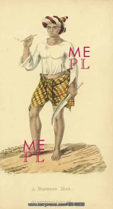 : Burmese man with cheroot (cigar) : Burmese man with cheroot (cigar)