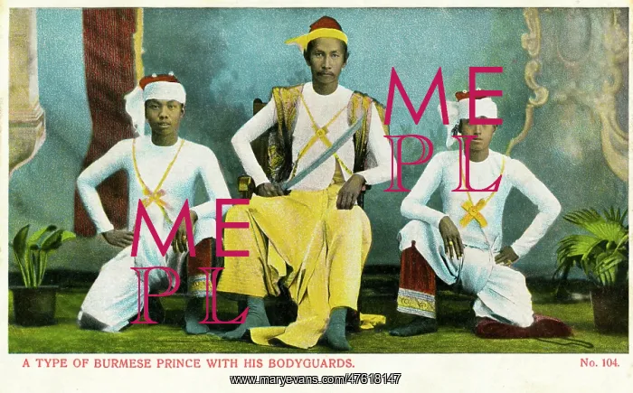  : Burmese prince and two bodyguards, Burma