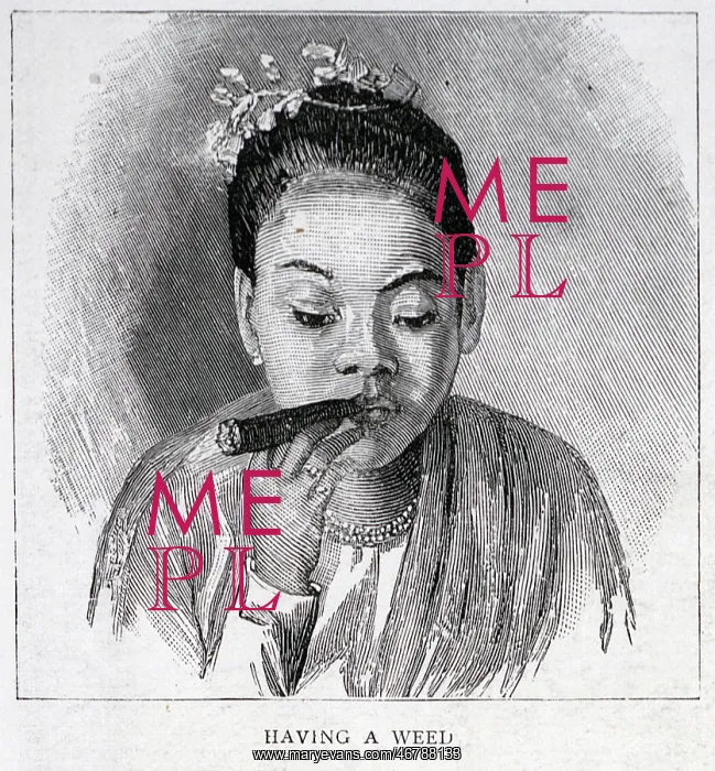 : Burmese Woman Smokes, Rangoon : Burmese Woman Smokes, Rangoon