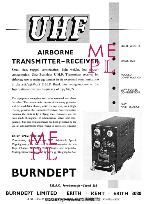 : Burndept Airborne Transmitter-Receiver : Burndept Airborne Transmitter-Receiver