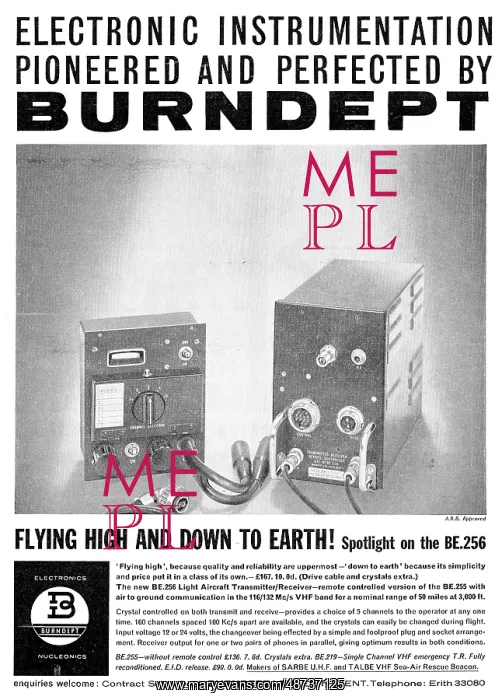 : Burndept BE255 Aircraft Transmitter / Receiver : Burndept BE255 Aircraft Transmitter / Receiver