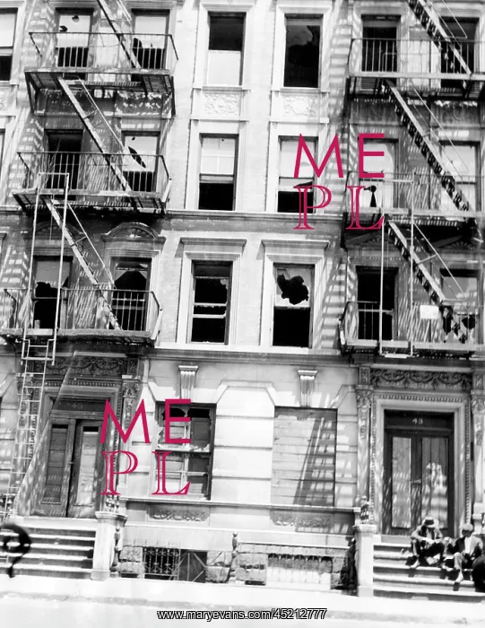 : A burned out apartment building in Harlem, ? : A burned out apartment building in Harlem, ?
