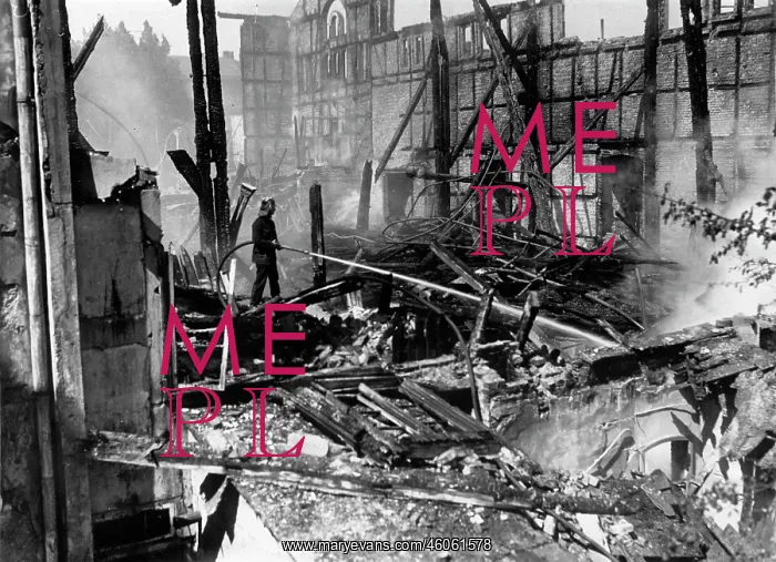 : Burned down theater : Burned down theater