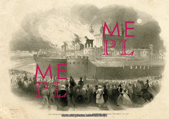 : Burning of the Armoury, Tower of London : Burning of the Armoury, Tower of London