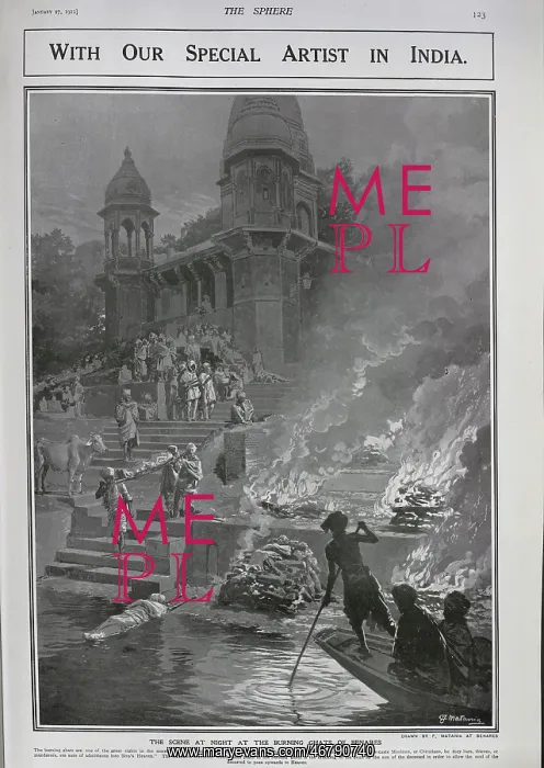 : Burning ghats, Benares : Burning ghats, Benares