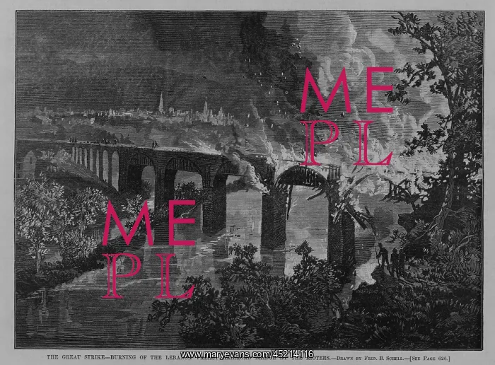 : Burning of the Lebanon Valley Bridge, on ? : Burning of the Lebanon Valley Bridge, on ?