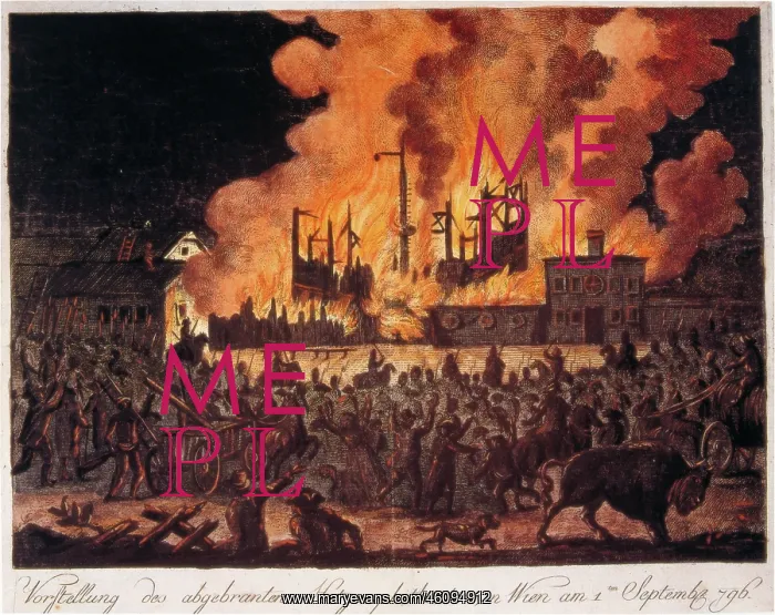 : Burning Venatio amphitheater in Vienna on 1st : Burning Venatio amphitheater in Vienna on 1st
