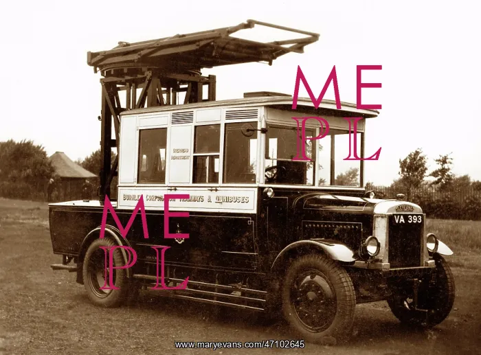  : Burnley Corporation tram wire tower wagon, early 1900s