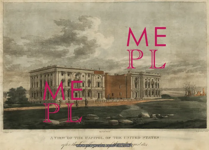 : Burnt out Capitol. A view of the US Capitol ? : Burnt out Capitol. A view of the US Capitol ?