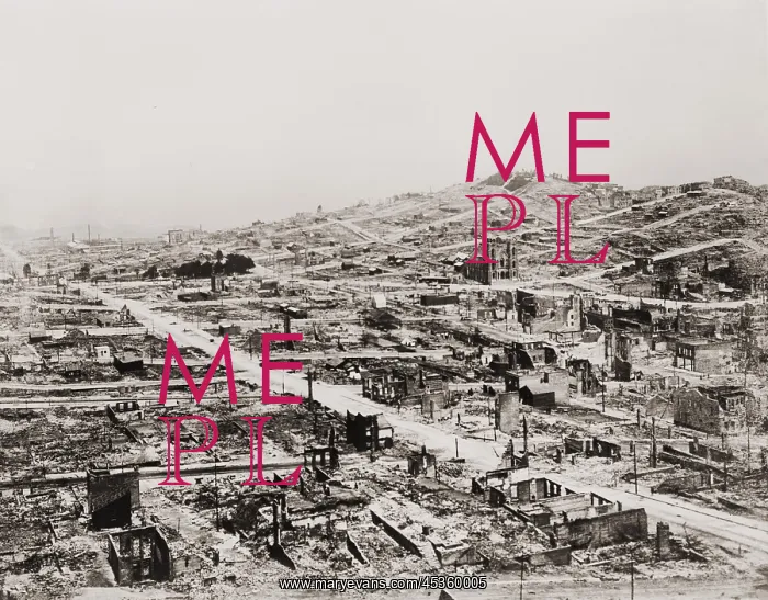 : Burnt out ruins of San Francisco after the 3-day : Burnt out ruins of San Francisco after the 3-day