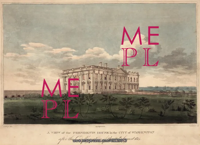 : Burnt out White House. A view of the Presidents ? : Burnt out White House. A view of the Presidents ?