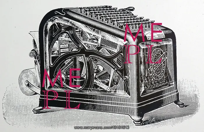: Burrough's adding machine which printed on a roll : Burrough's adding machine which printed on a roll