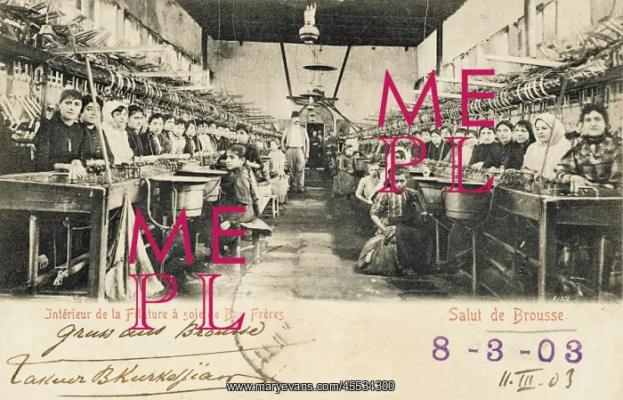 : Bursa - Interior of the silk textile works - Turkey : Bursa - Interior of the silk textile works - Turkey