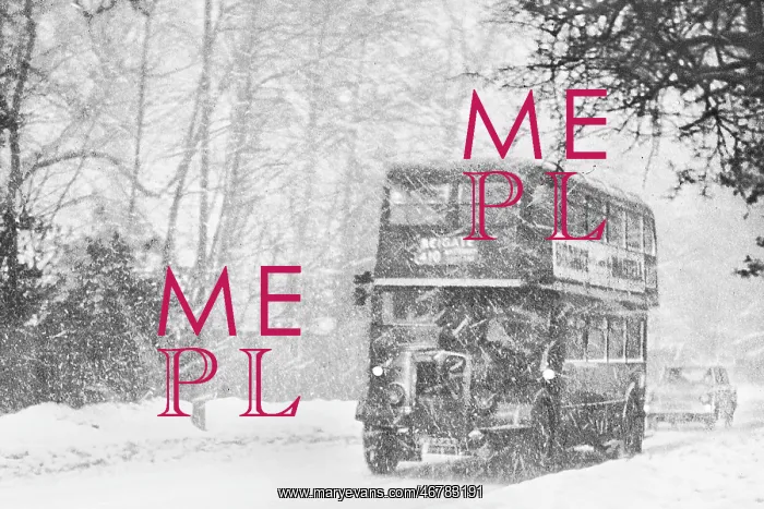 : Bus in snow blizzard, en route to Reigate, Surrey : Bus in snow blizzard, en route to Reigate, Surrey