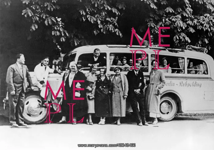: Bus trip in Ruhpolding, 1933 : Bus trip in Ruhpolding, 1933