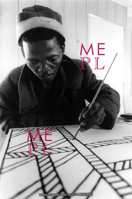 : Bushmanland. San Bushman artist at work. @ Paul Weinberg : Bushmanland. San Bushman artist at work. @ Paul Weinberg