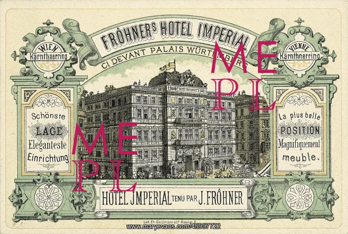 : Business card Hotel Imperial : Business card Hotel Imperial