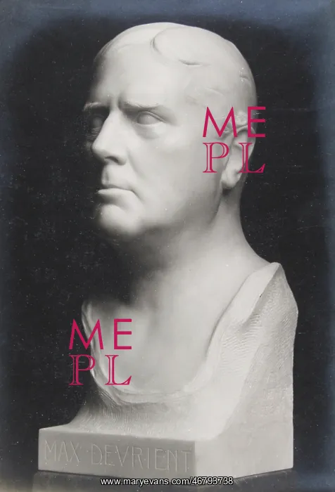 : Bust of actor Max Devrient : Bust of actor Max Devrient