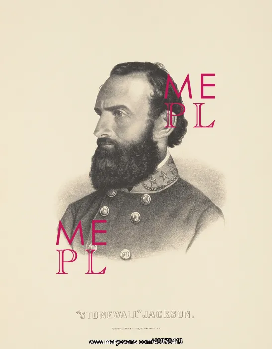 : Bust of Civil War Lieutenant General Thomas Jonathan : Bust of Civil War Lieutenant General Thomas Jonathan