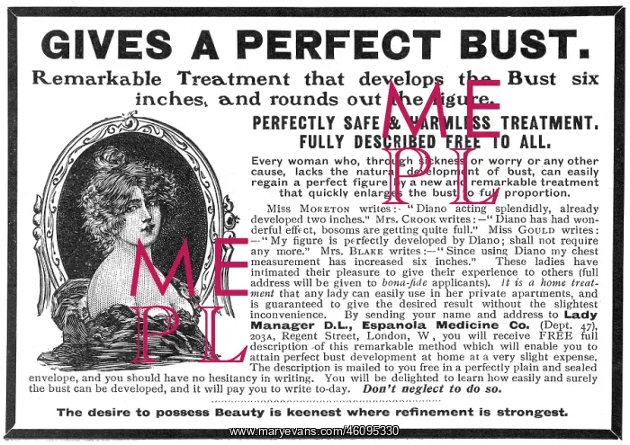 : Bust developer advertisement, 1903 : Bust developer advertisement, 1903