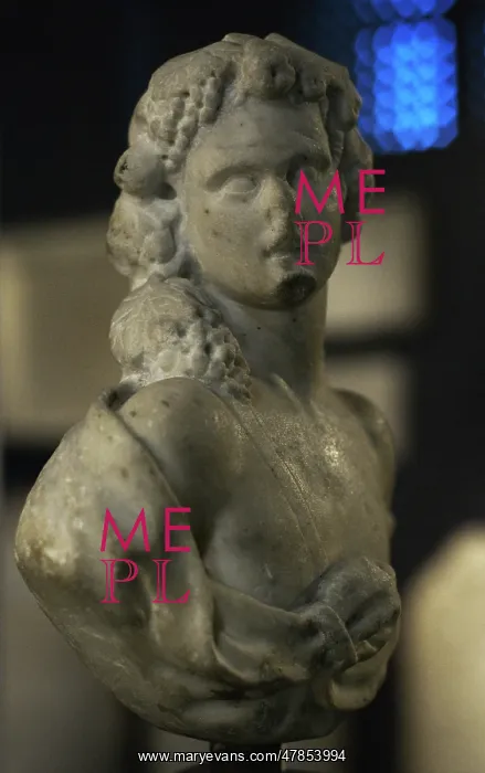 : Bust of Dionysus. 2nd century AD. Found in the : Bust of Dionysus. 2nd century AD. Found in the