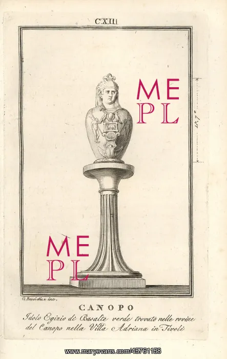 : Bust of the Egyptian idol Canopus, god of water : Bust of the Egyptian idol Canopus, god of water