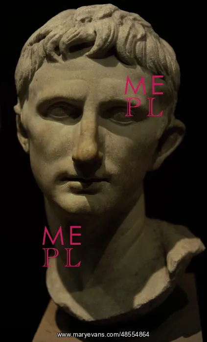 : Bust of Emperor Augustus (63 BC-14 AD). Marble : Bust of Emperor Augustus (63 BC-14 AD). Marble