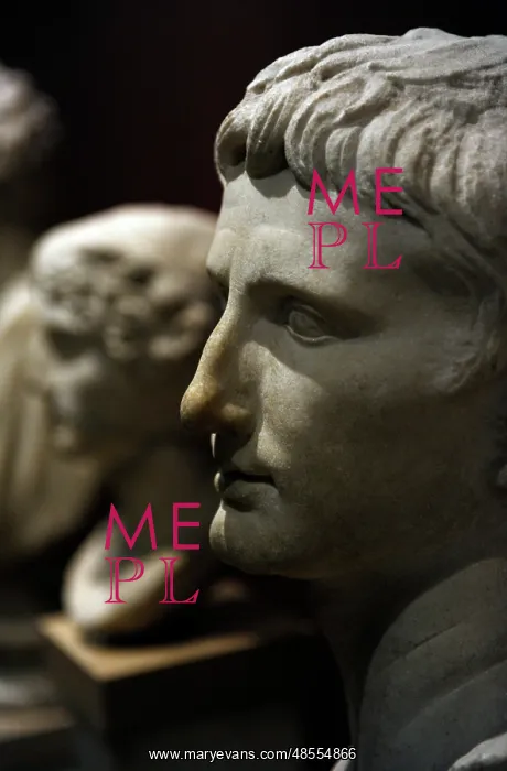 : Bust of Emperor Augustus (63 BC-14 AD). Marble : Bust of Emperor Augustus (63 BC-14 AD). Marble