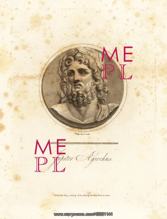 : Bust of Jupiter Aegiochus in breastplate or aegis : Bust of Jupiter Aegiochus in breastplate or aegis