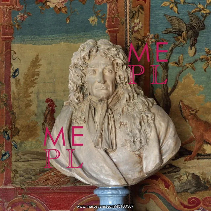 : Bust, La Fontaine's Study, Chateau de Vaux-le-Vicomte : Bust, La Fontaine's Study, Chateau de Vaux-le-Vicomte