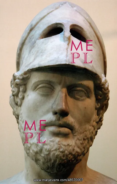 : Bust of Pericles (495-429 BC). Roman copy. From Hadrian's V : Bust of Pericles (495-429 BC). Roman copy. From Hadrian's V
