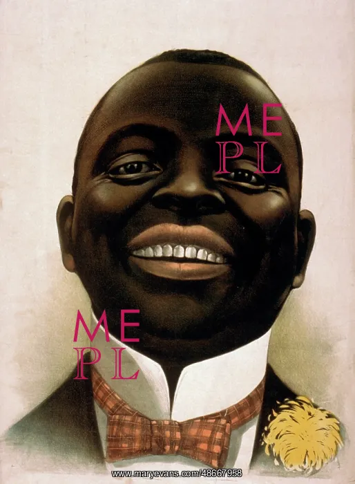 : Bust portrait of smiling African American, facing : Bust portrait of smiling African American, facing