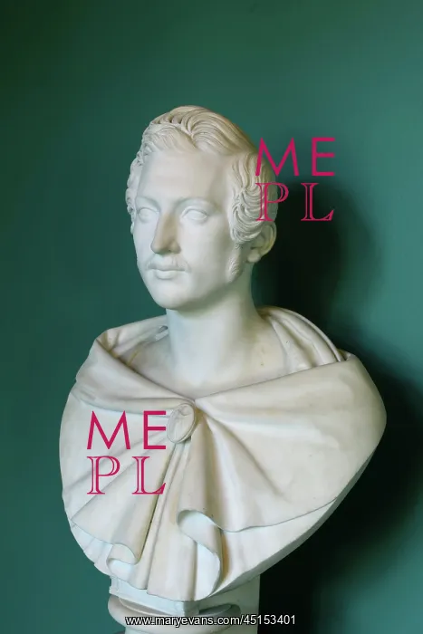 : Bust of Prince Albert, Chateau de Hardelot, Condette : Bust of Prince Albert, Chateau de Hardelot, Condette