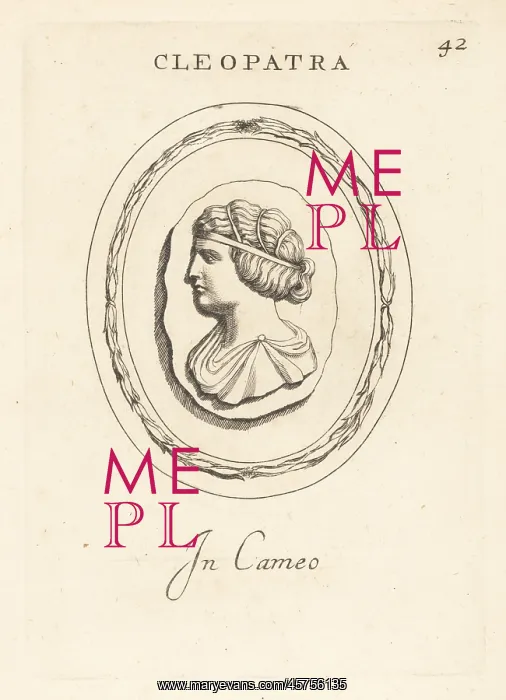 : Bust profile of Cleopatra, Queen of Egypt, in cameo : Bust profile of Cleopatra, Queen of Egypt, in cameo