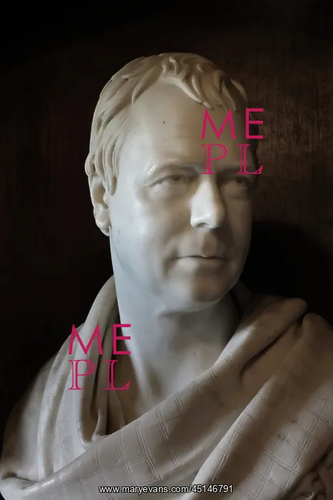 : Bust of Walter Scott, Abbotsford House, Borders, Scotland : Bust of Walter Scott, Abbotsford House, Borders, Scotland