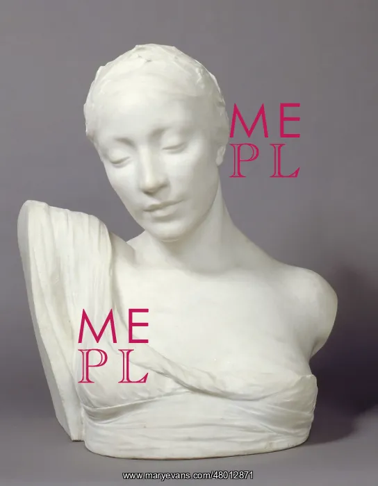 : Bust of a young woman in marble : Bust of a young woman in marble